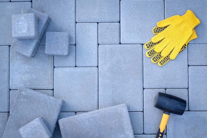 Paving stones paving background